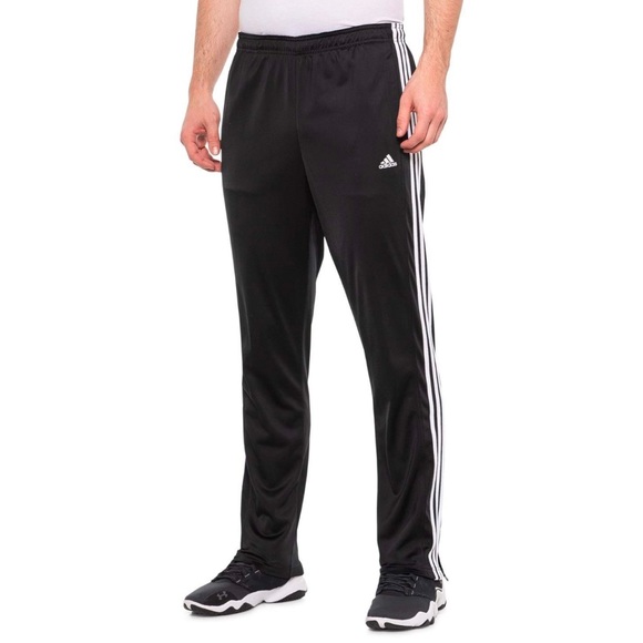 adidas Pants Adidas Black Climalite Essentials Tricot 3 Stripe Tapered Leg Zip Pants M Nwt